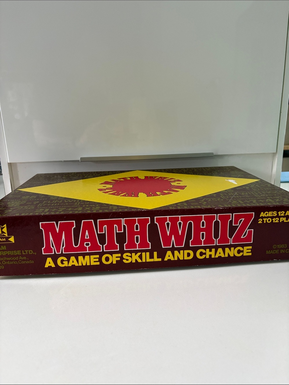 Vintage Math Whiz Board Game